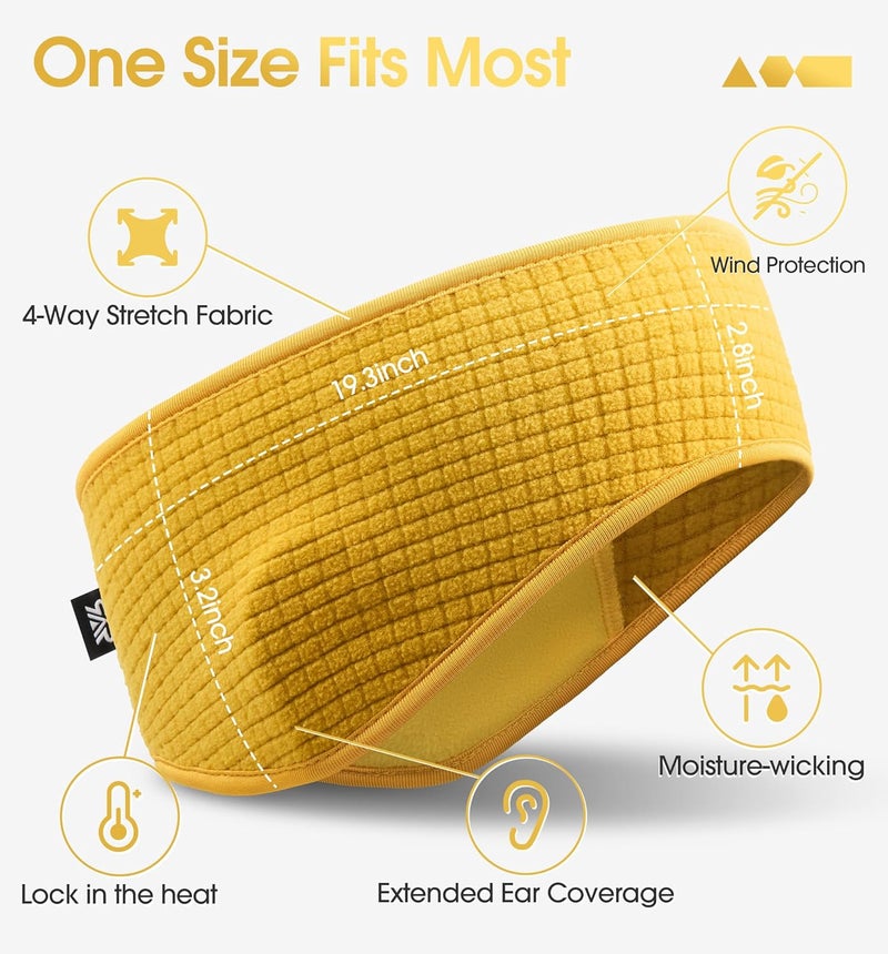 SUNMECI Lightweight Soft Fleece Headband - Breathable Ear Muffs for Men Women in Winter Running Cycling Ski Comfortable Warm for Clod Weather Sports - Image 4